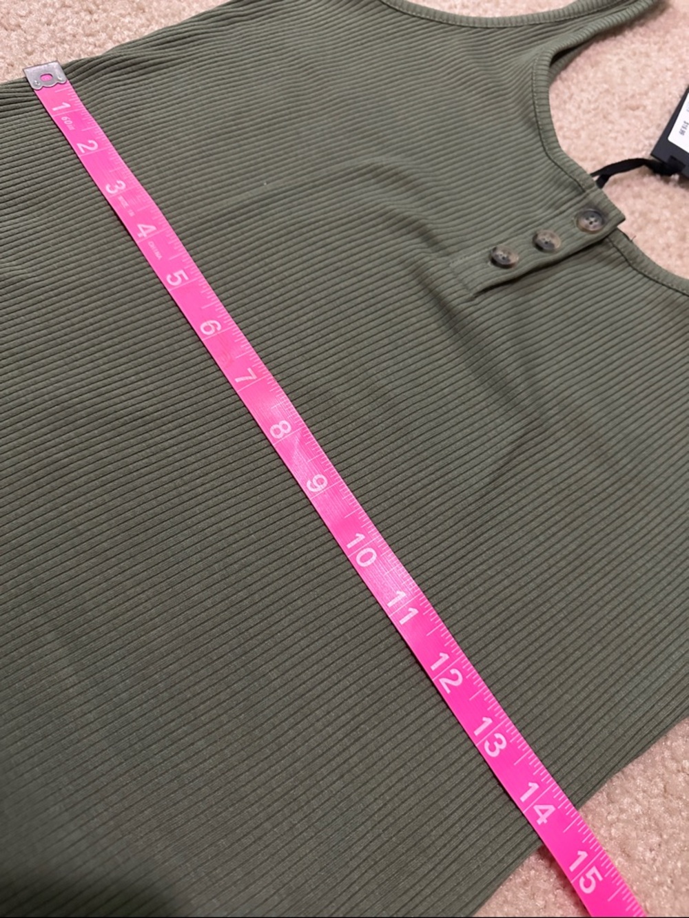 Cotton On Olive Ribbed Tank Bodycon Midi Dress - Picture 6 of 10